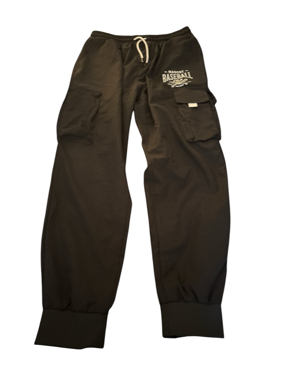 Black Baseball Graphic Cargo pants